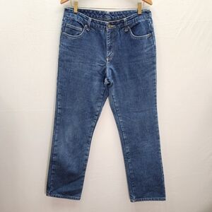 Dickies Women's Flannel Lined Straight Leg Blue Jeans Outdoors Work.